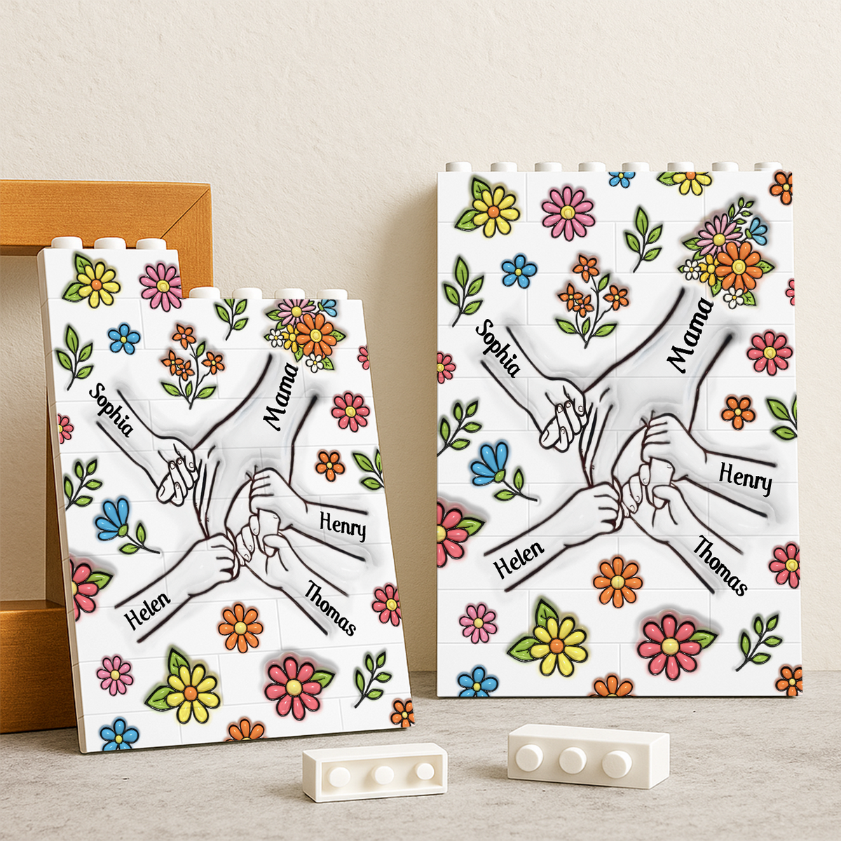 Personalized Holding Mom's Hand Building Blocks Gift For Mother's Day HA75 920632