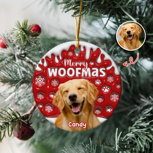 Custom Dog Cat Photo Christmas - Personalized Ceramic Ornament TH10 894383