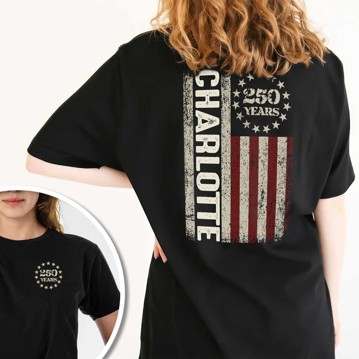 Custom Name American 250 Years Front And Back Dark Shirt TH10 896829