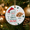 Custom Photo Merry Woofmas To The World Dog Ceramic Ornament HO82 903504