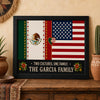 Personalized Mexico & America Flag Two Cultures One Family Picture Frame HO82 903554