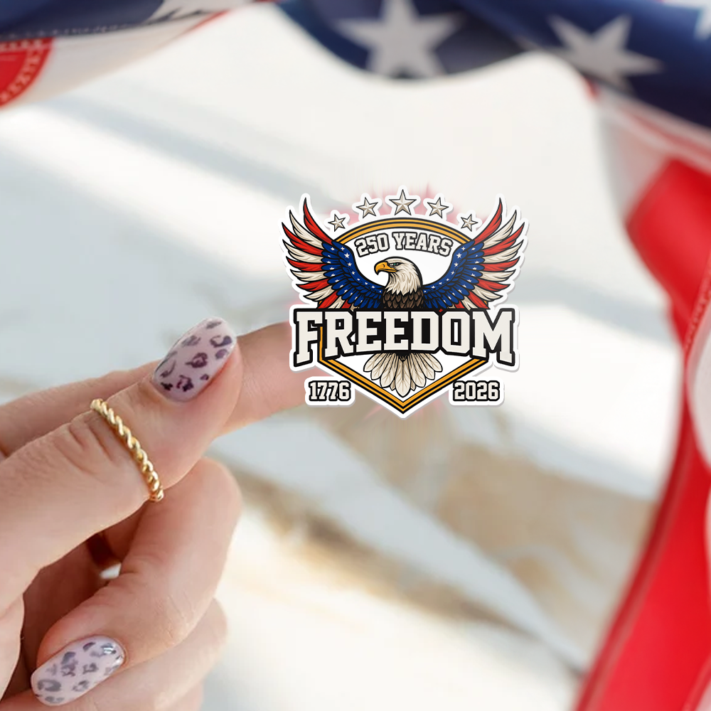 250 Years of Freedom America 1776–2026 Anniversary Roll Sticker HA75 920350