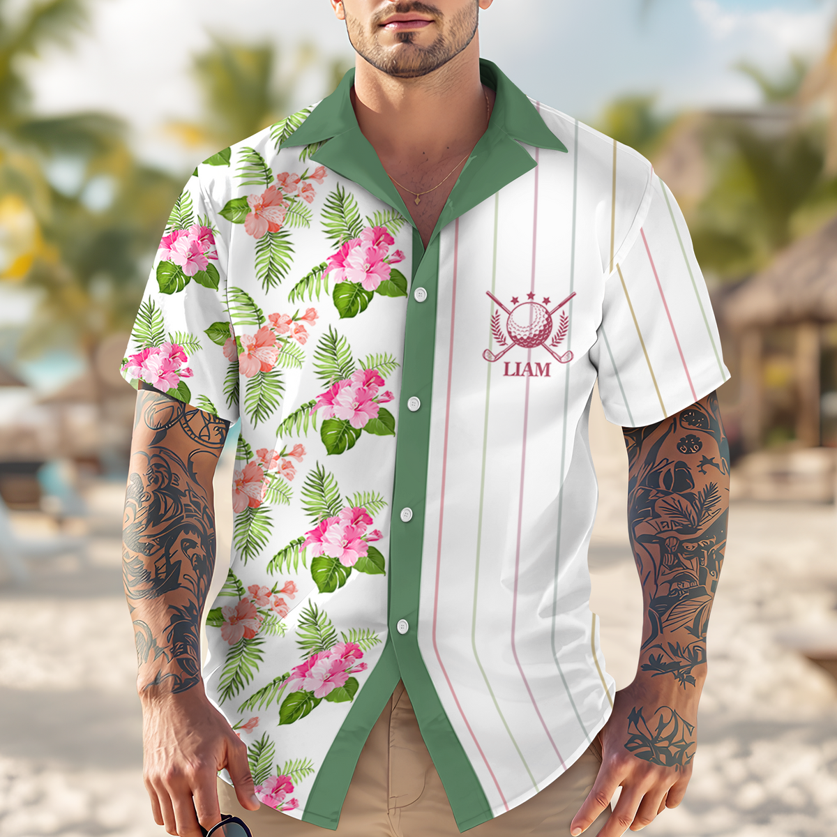 Custom Golf Player Name Hawaii Shirt Gift for Golf Lovers TH10 898183