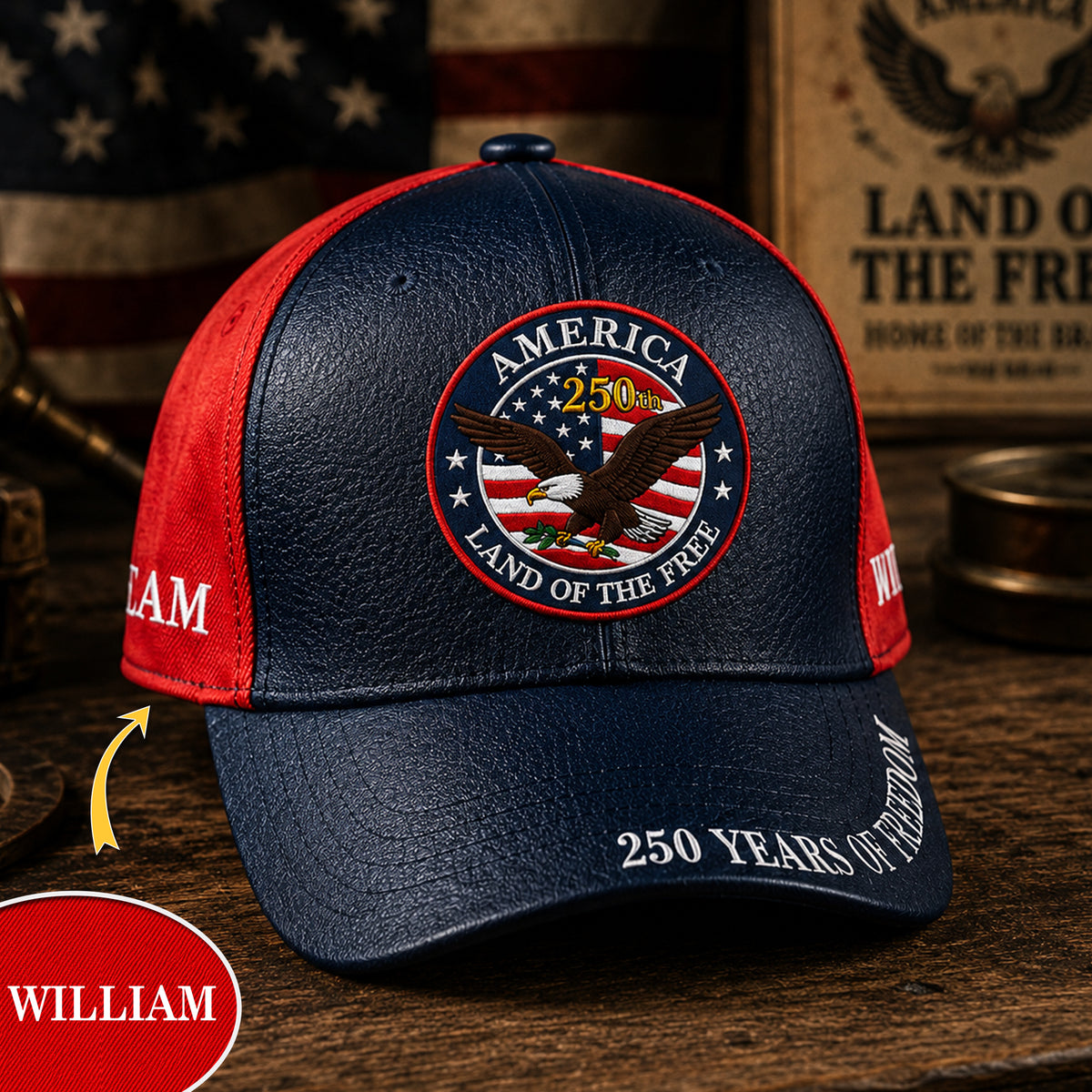 Personalized Land Of The Free 250 Years Classic Cap TH10 170053
