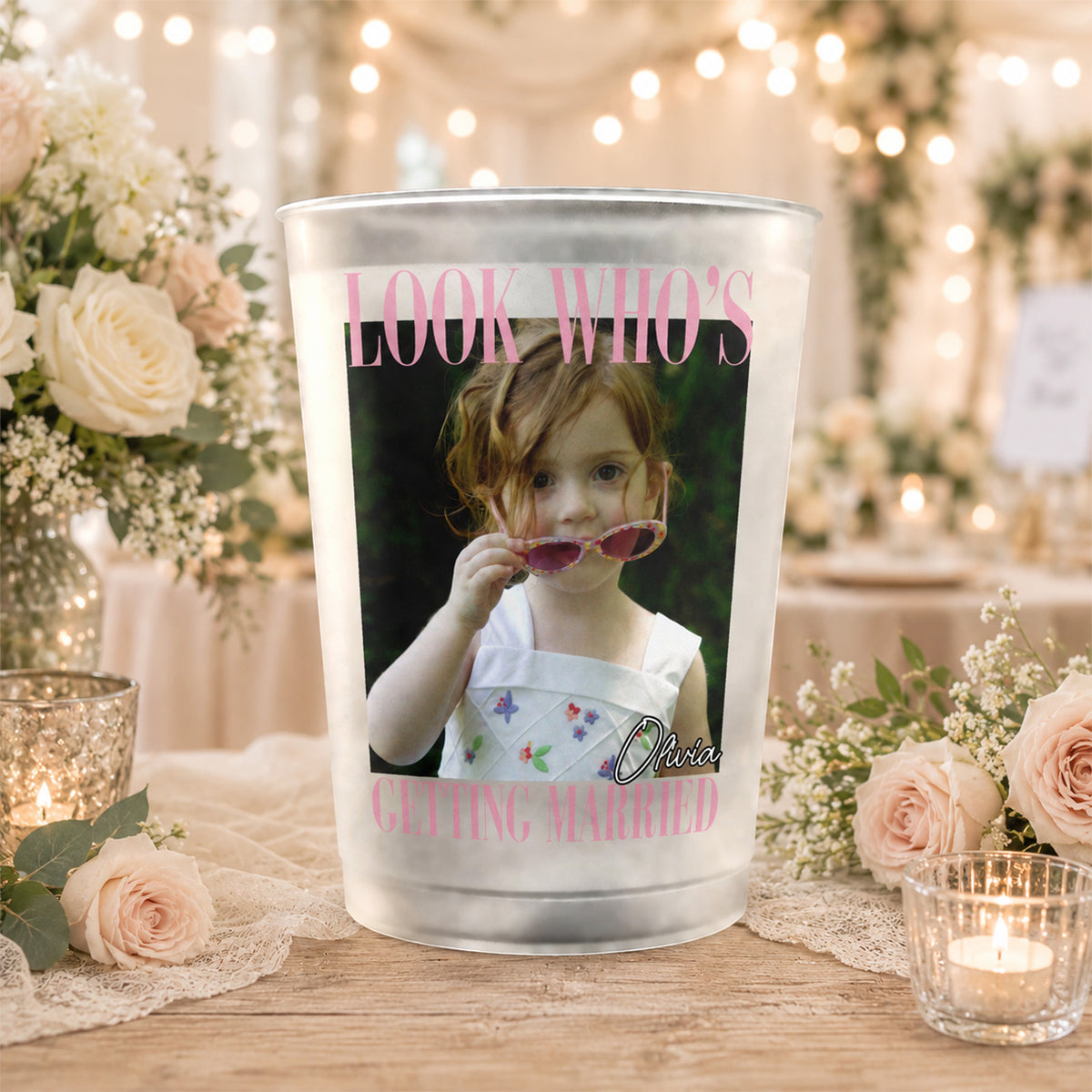 Custom Photo Look Who's Getting Married Cups - Personalized Bachelorette Gift CH07 180214