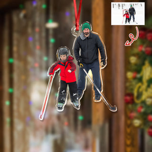 Frozen Bonds - Personalized Acrylic Ornament Gift For Ice Hockey Lovers HO82 900170