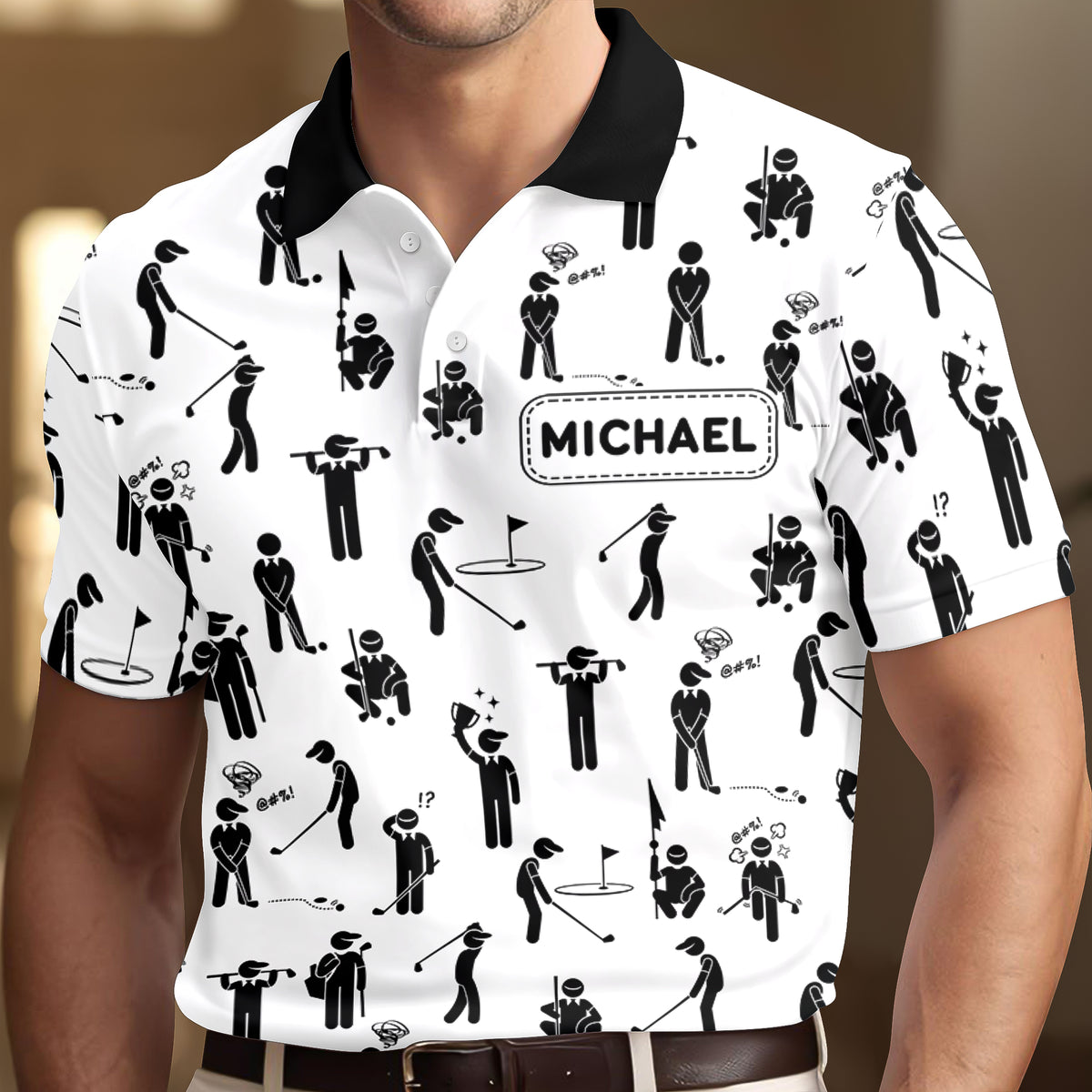 Custom Name Personalized Golf Ball Polo Shirt Gift For Golfer, Golf Lovers HA75 898580