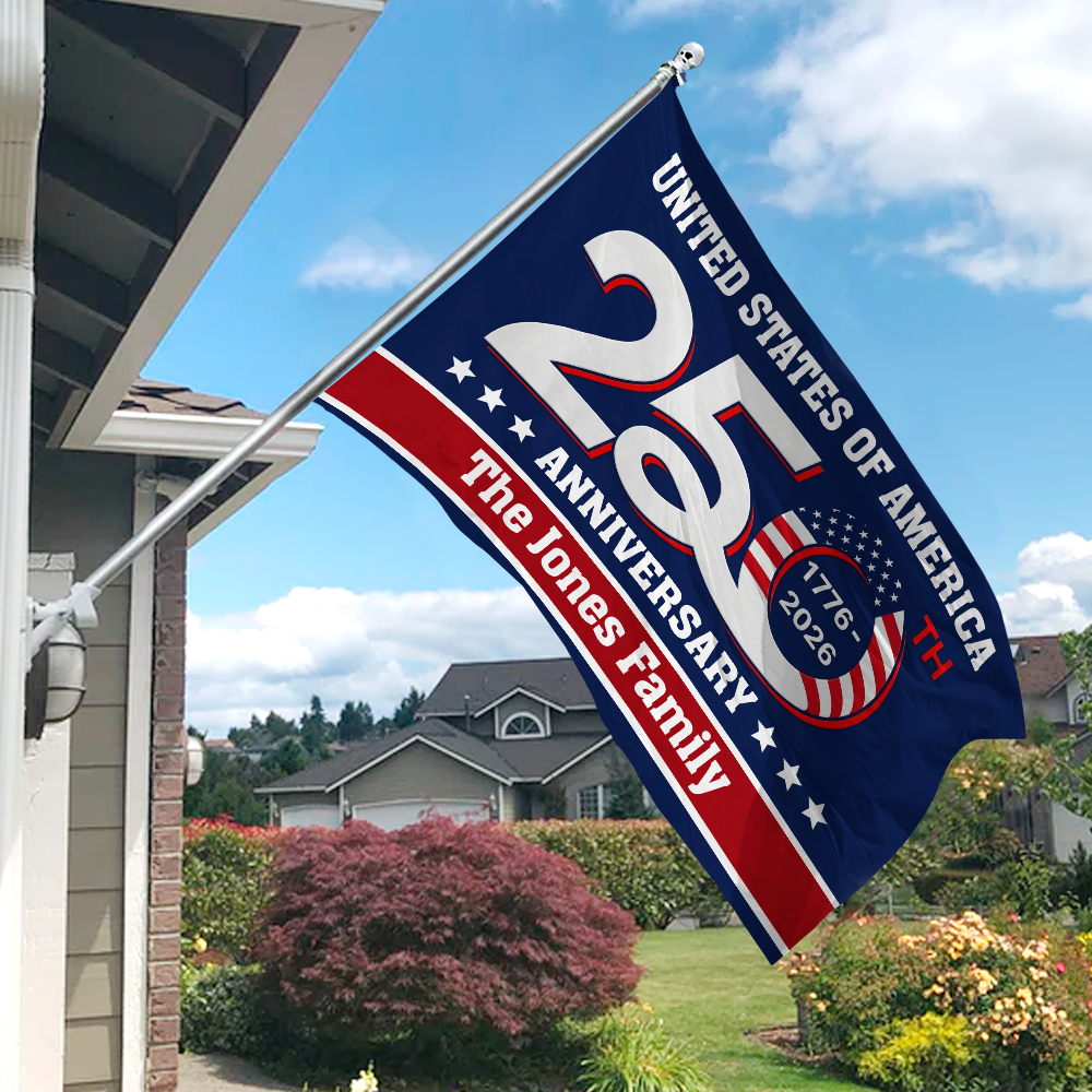 United States of America 1776-2026 250th Anniversary - USA Semiquincentennial Patriotic Outdoor House Flag CH07 910186