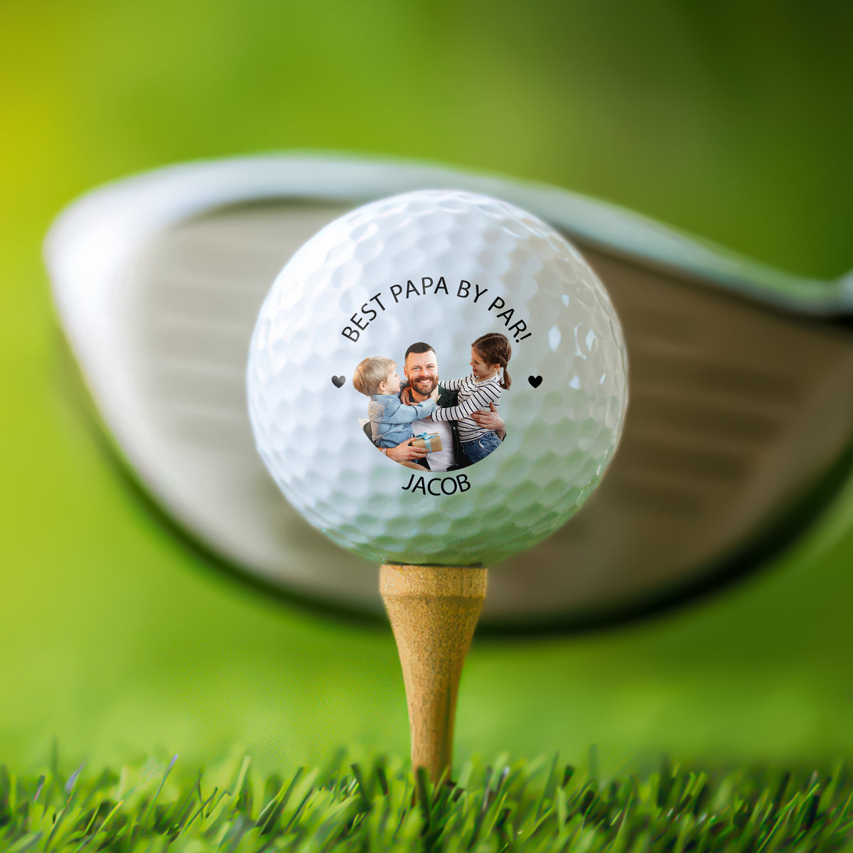 Custom Photo Best Papa By Par Golf Ball Gift For Dad TH10 898219