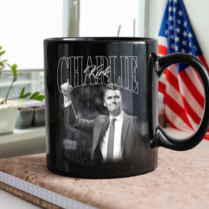 Charlie Kirk A True Hero Retro Style Black Mug HO82 65784