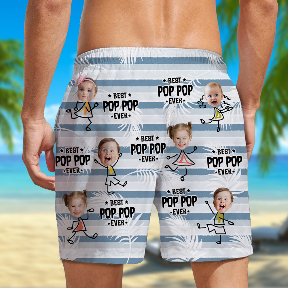 Custom Photo Best Dad Grandpa Ever Beach Short LM32 893627