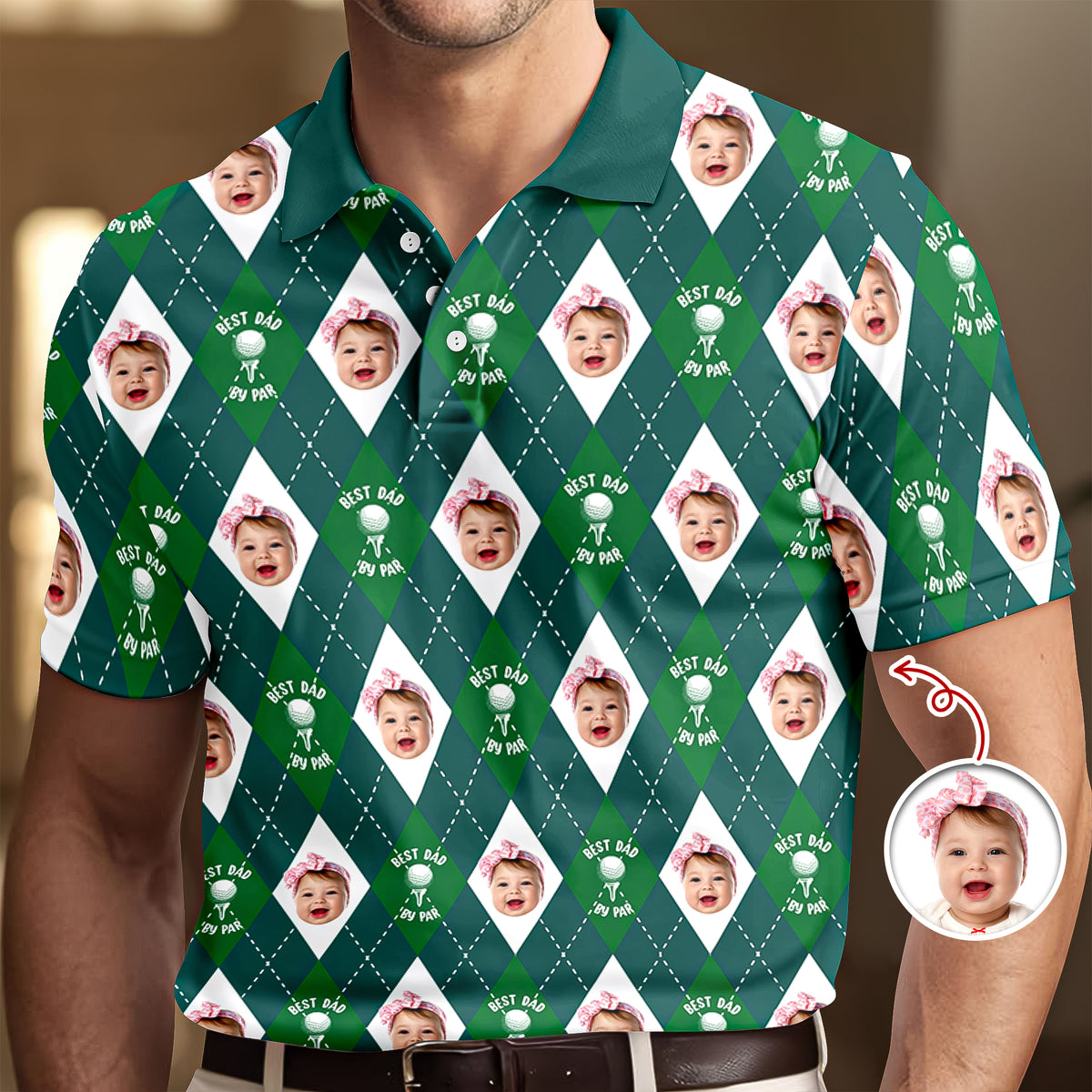 Custom Photo Golf Dad Polo Gift For Golfer HO82 901100