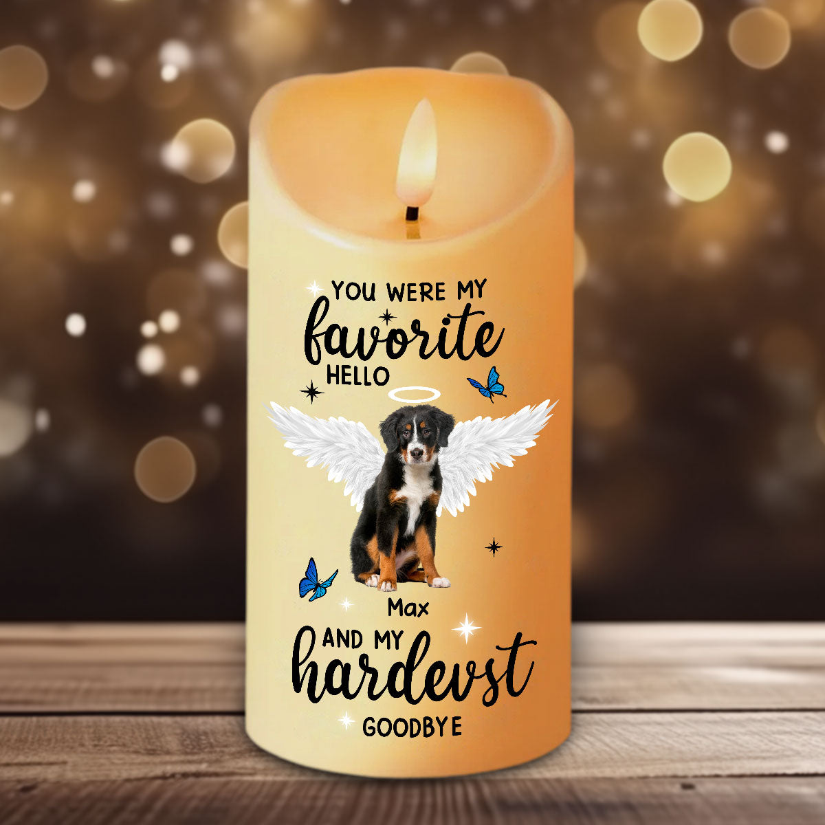 Custom Photo You Were My Favorite Hello and My Hardest Goodbye Led Candle CH07 895718