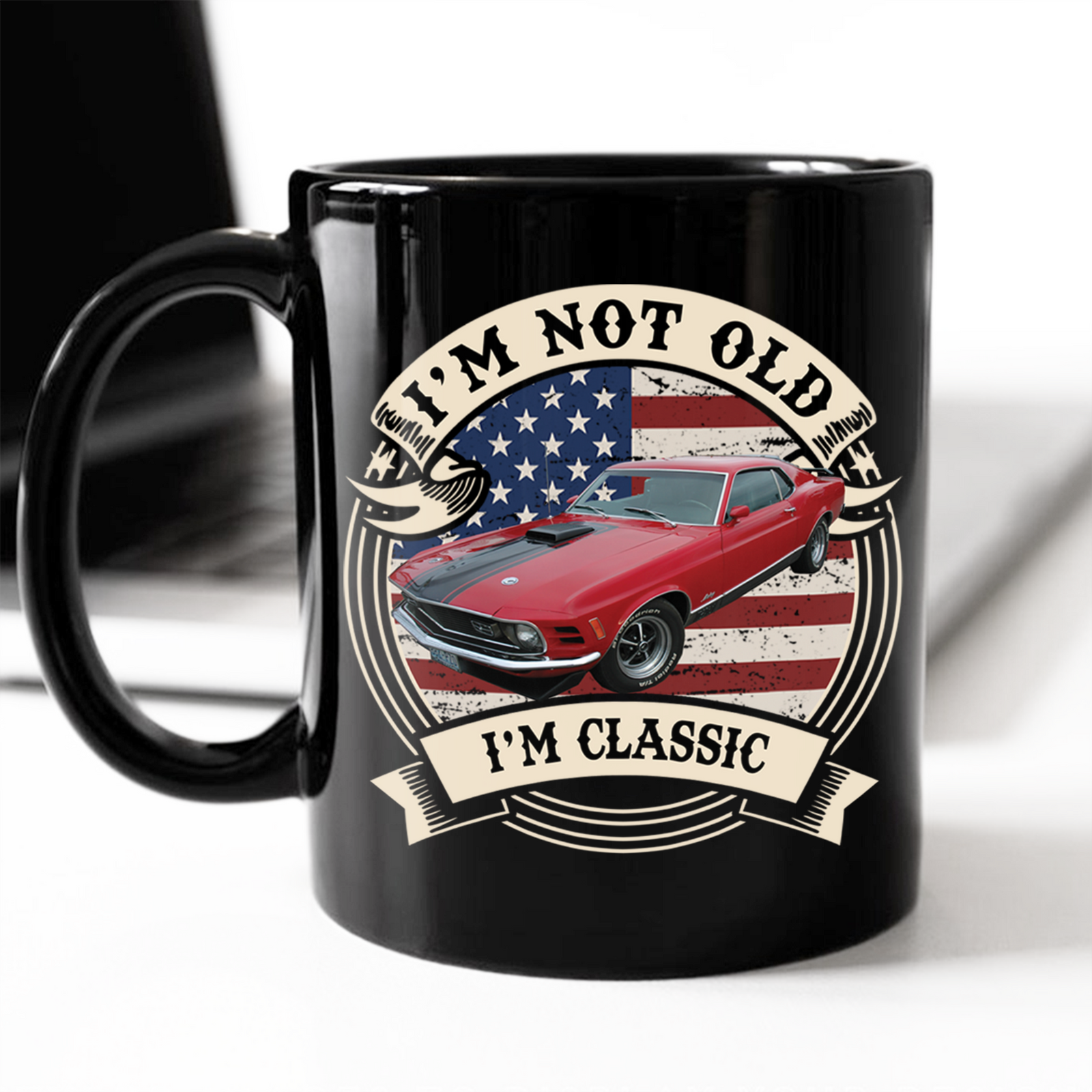 This Is How I Roll - Custom Car Photo Route 66 Vintage Black Mug CH07 899804