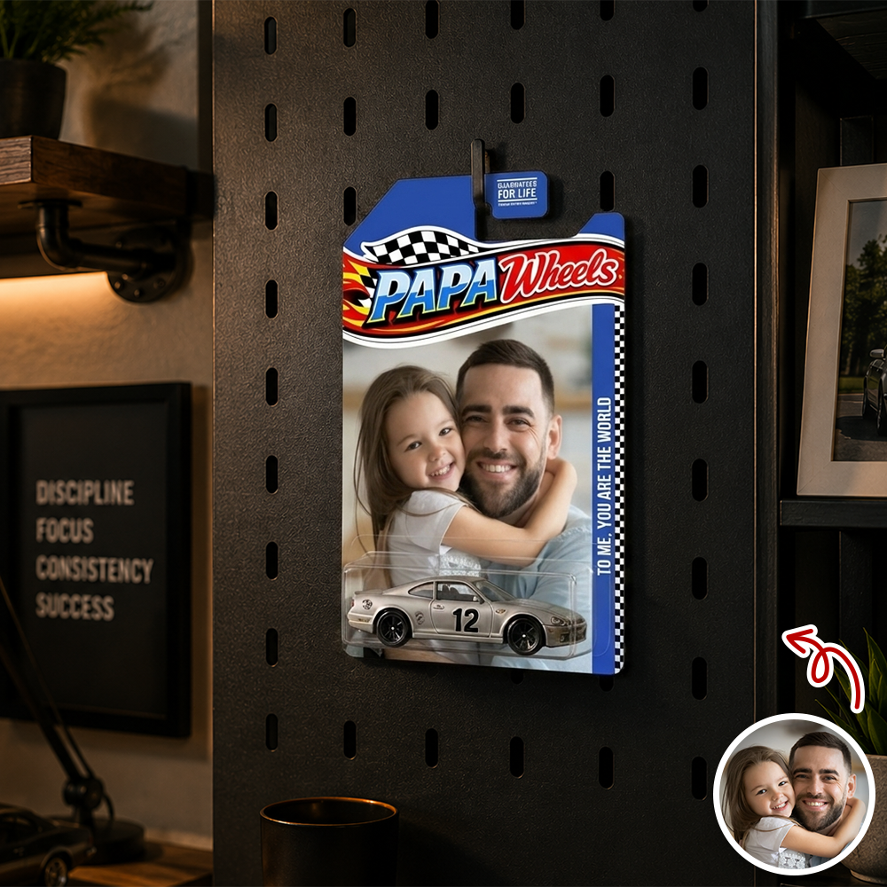 Custom Photo Dad Wheels Father's Day Toy Car Gift CH07 911672