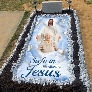 Custom Photo God Has You in His Arms Memorial Grave Blanket HA75 892788