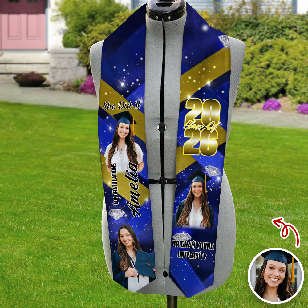 Custom Photo Class of 2026 Graduation Celebration Stole TH10 898365
