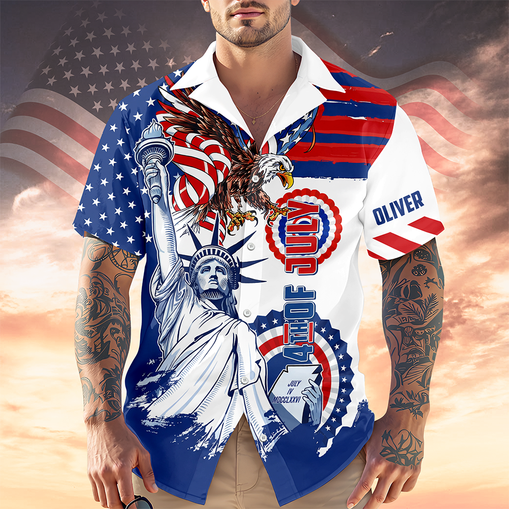 Personalized Custom Name America 4th Of July Hawaii Shirt TH10 898903