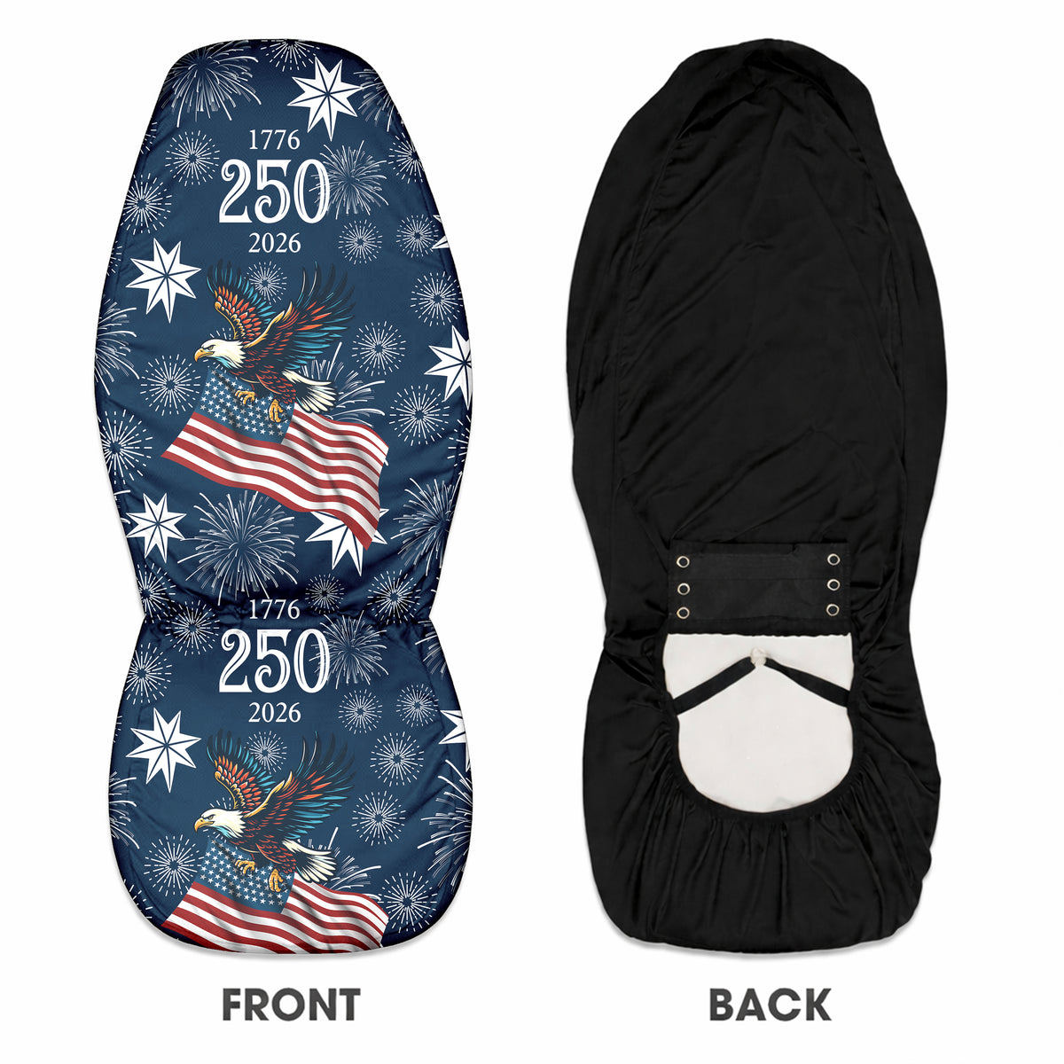 Personalized USA 250 Anniversary Eagle 1776-2026 Car Seat Cover LM32 899555