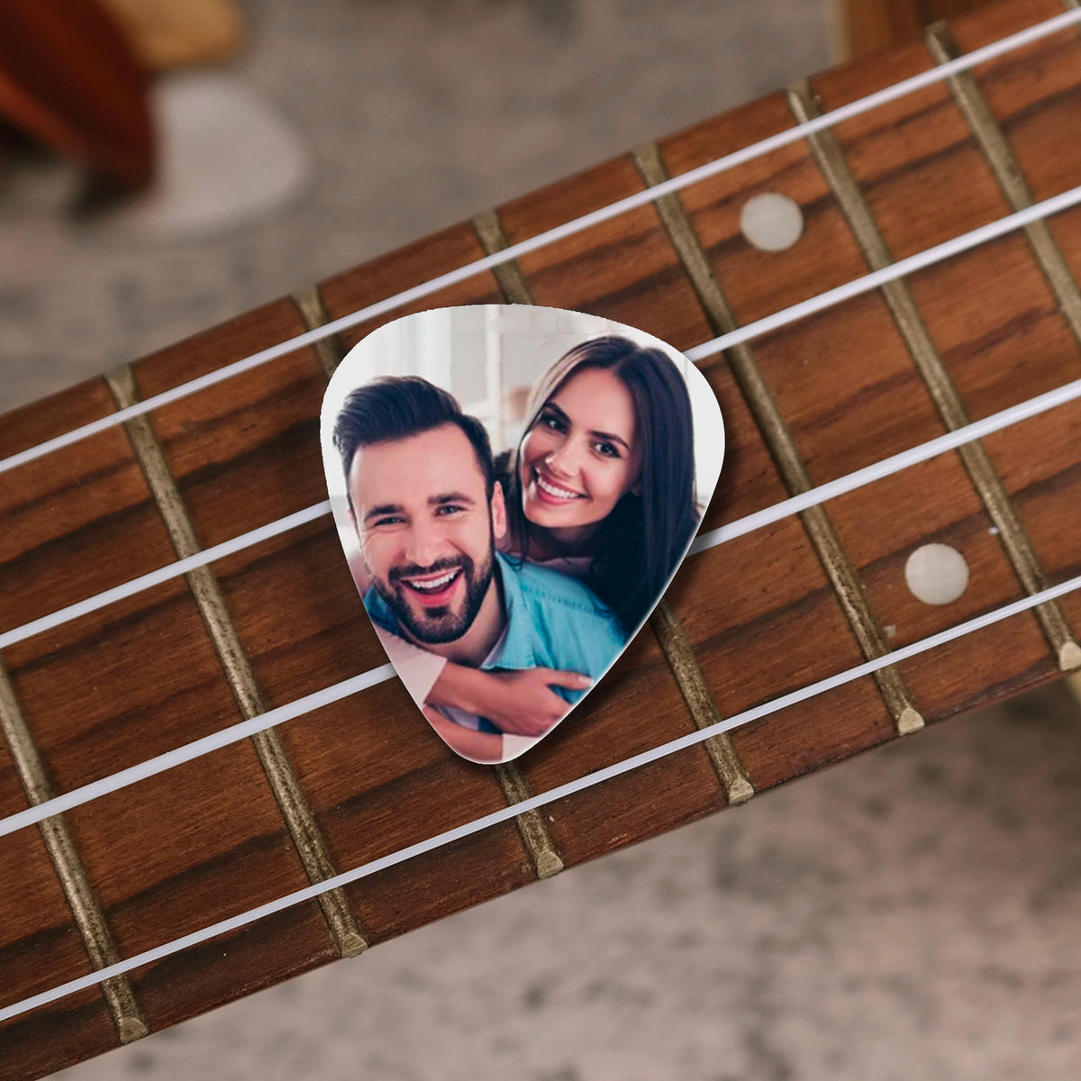 Custom Photo Wooden Guitar Picks With Case, Box Guitar Player Gift For Him Boyfriend Dad Husband LM32 897495