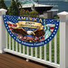 Custom Family Name USA 250th Anniversary Eagle Non-Pleated Fan Flag LM32 669171
