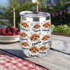 Custom Photo Funny Pet Face Pattern Dog Cat Wine Tumbler HA75 892342