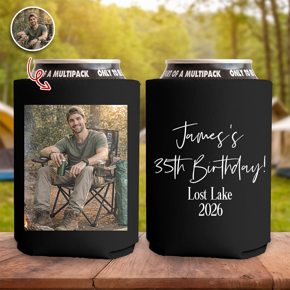 Custom Photo Birthday Can Cooler For Party Decor LM32 899923