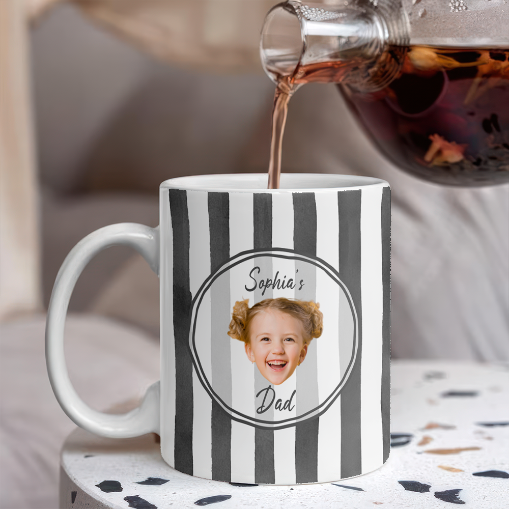 Custom Baby Face Plaid Pattern Print Full Mug - Personalized Gift for Parents LM32 899969
