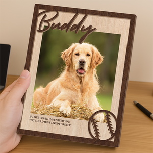 Custom Photo Forever In My Heart 2-Layered Wooden Plaque With Stand Memorial TH10 894231