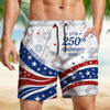 Custom Name US 250 Years Anniversary 1776-2026 Beach Shorts HO82 901872
