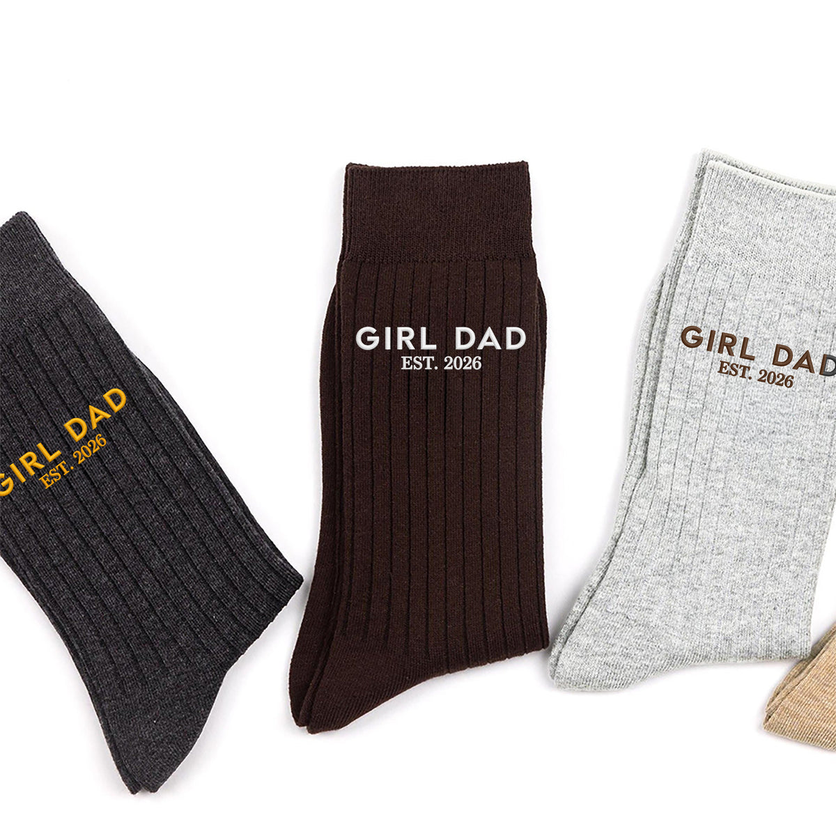 Personalized Girl Dad Embroidered Socks for Dad, Father’s Day Gift from Daughter HO82 903510