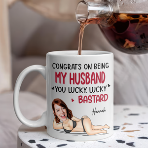 Custom Photo Anniversary Wedding Personalized Mug Gifts For Husband And Wife, Him And Her LM32 897577