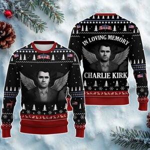 In Love Memory Charlie Kirk Ugly Christmas Sweater HO82 900322