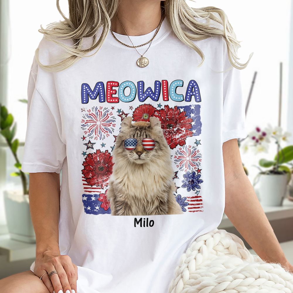 Custom Photo Meowica - Personalized Shirt LM32 893917