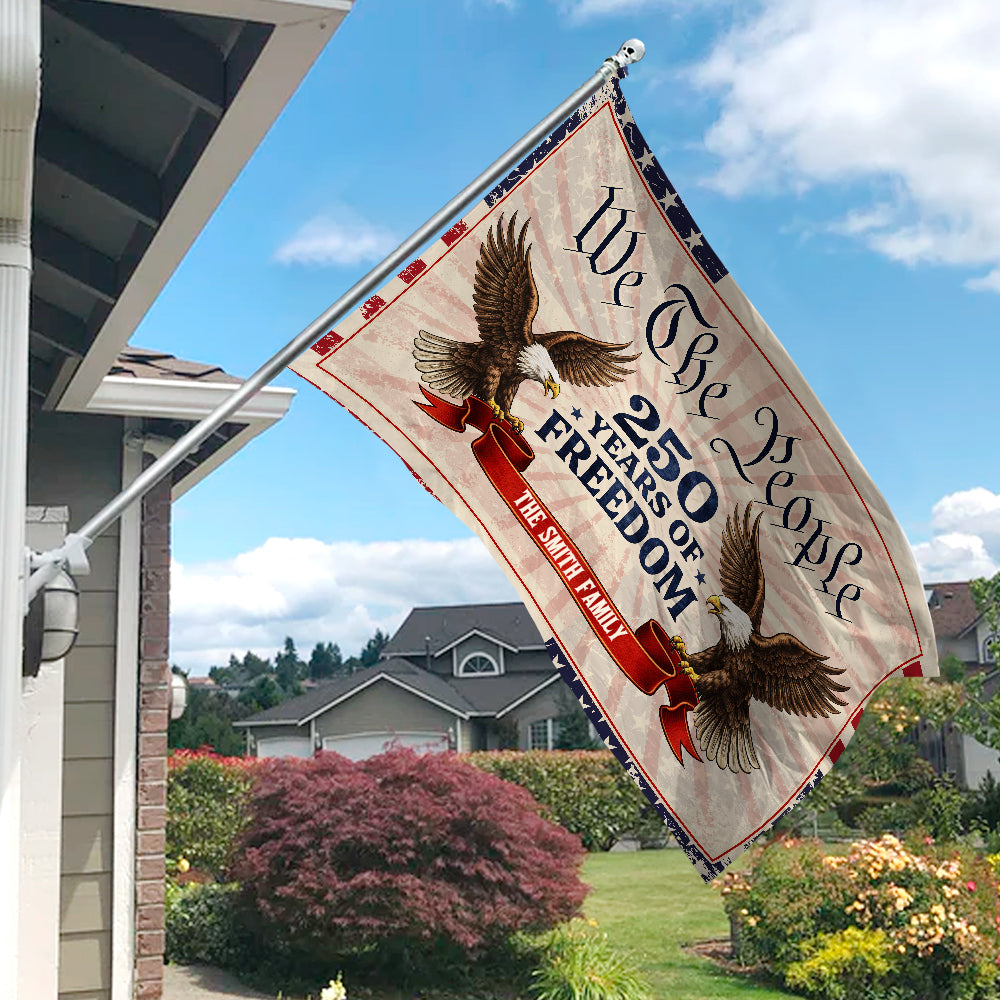 Personalized Family Name 250 Years Of Freedom House Flag TH10 898913