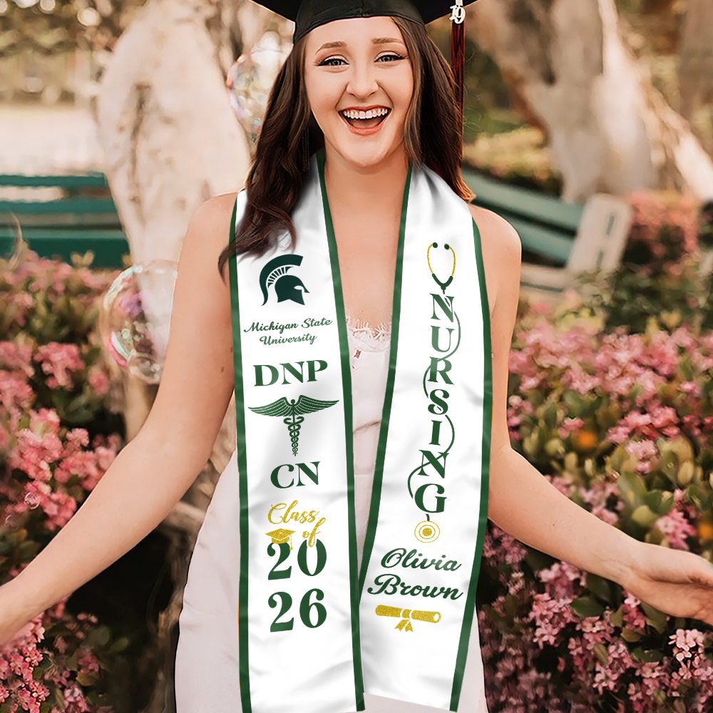 Personalized Nursing Graduation Stole Class of 2026 HO82 901510