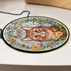 Custom Cat Photo With Flower Memorial Stained Glass Suncatcher, Pet Loss Gift HO82 894328