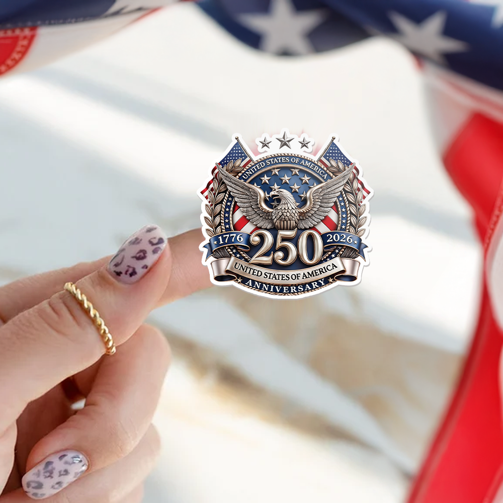 USA 250th Anniversary, 1776-2026 America Emblem Semiquincentennial Roll Sticker HA75 920354