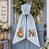Personalized Autumn Pumpkin Monogram Embroidered Wreath Sash TH10 171043