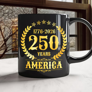 America 250 Years America 250th Anniversary Black Mug HA75 897420