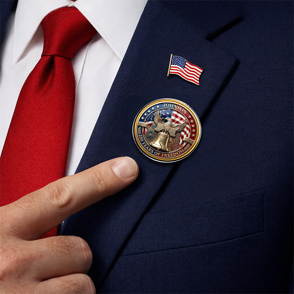 Custom Name 250 Years of Freedom Eagle Lapel Pin LM32 899567
