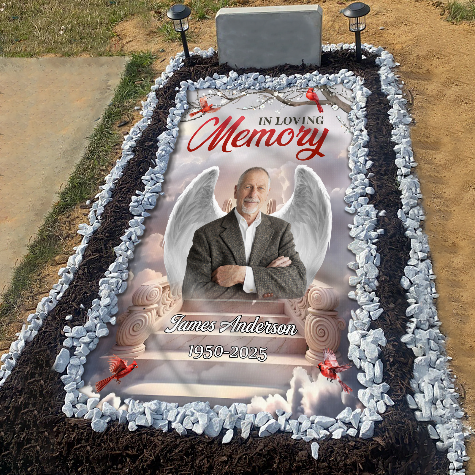 Custom Photo A Piece Of My Heart Lives In Heaven Memorial Grave Blanket LM32 893237