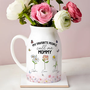 My Favorite People Call Me Mommy And Grandma Personalized Vase LM32 893963