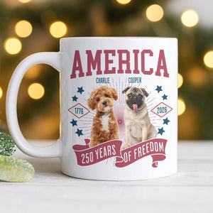 Custom Dog Photo America 250th Anniversary Eagle White Mug LM32 895369