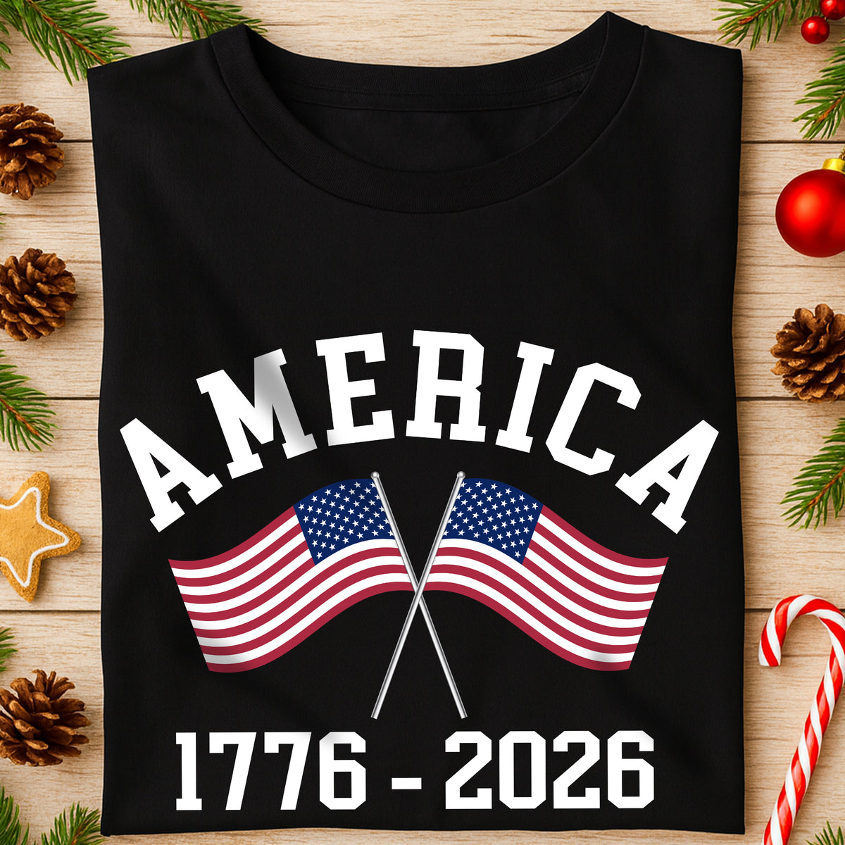 America 1776 - 2026 US Flag Dark Shirt HA75 892856