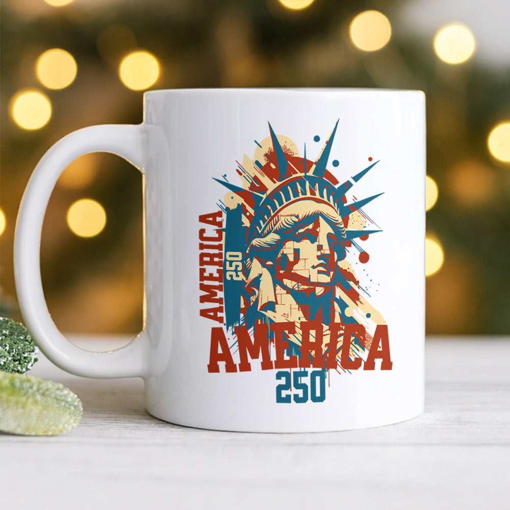 America 250 USA Freedom Liberty America 250 Anniversary White Mug HO82 894562