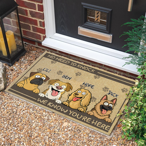 No Need To Knock My Dog Already Told Me Personalized Funny Doormats LM32 893355