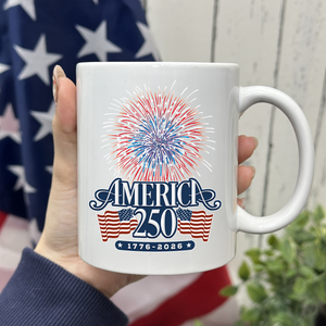 America 250 Firework White Mug TH10 894641