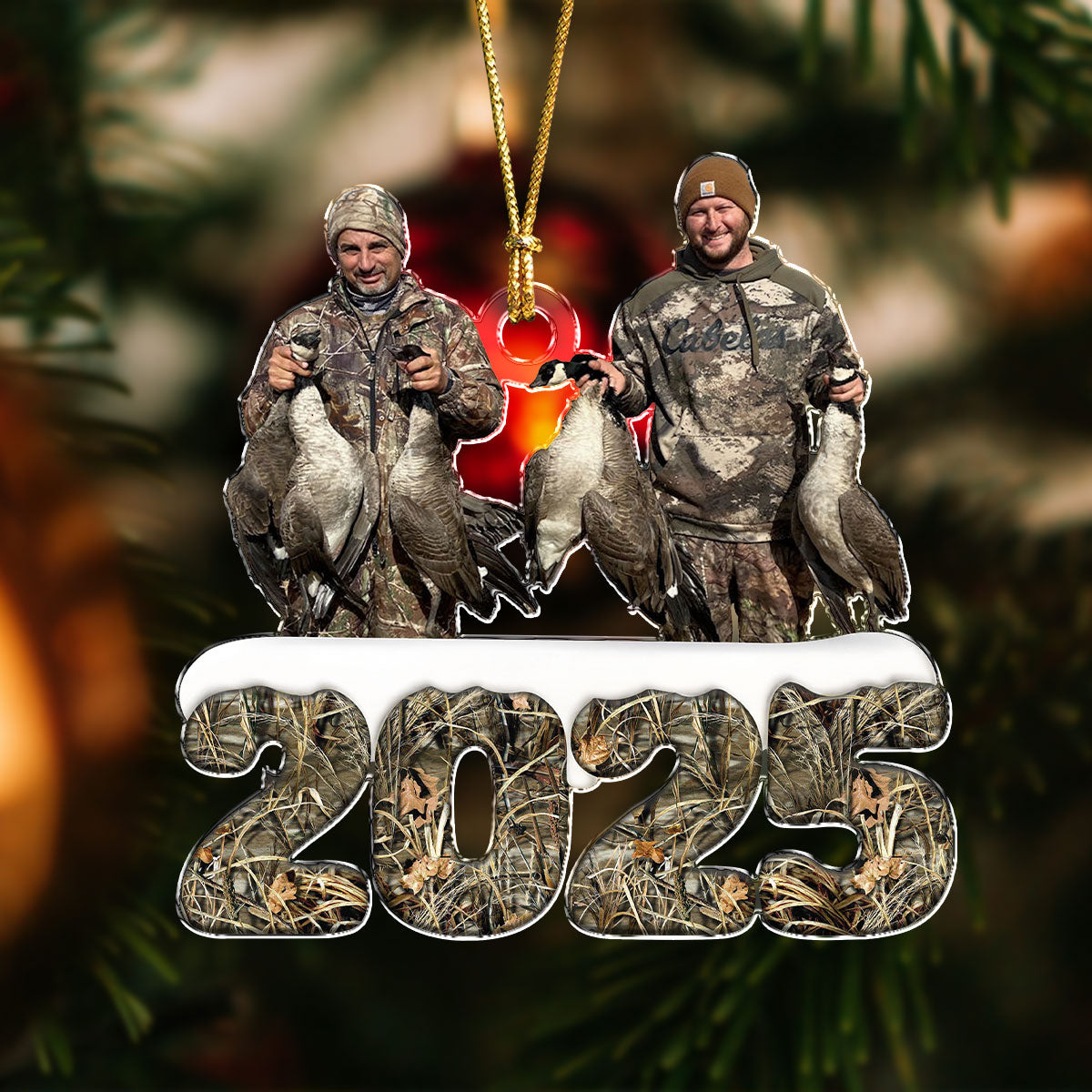 Custom Photo Acrylic Ornament Christmas Gifts For Duck Hunting Lovers HA75 898090