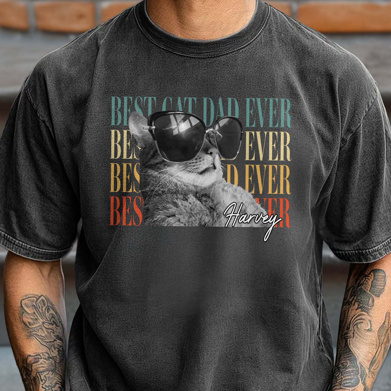 Personalized Vintage Photo Best Dog Cat Dad Ever Retro Comfort Shirt HO82 902494